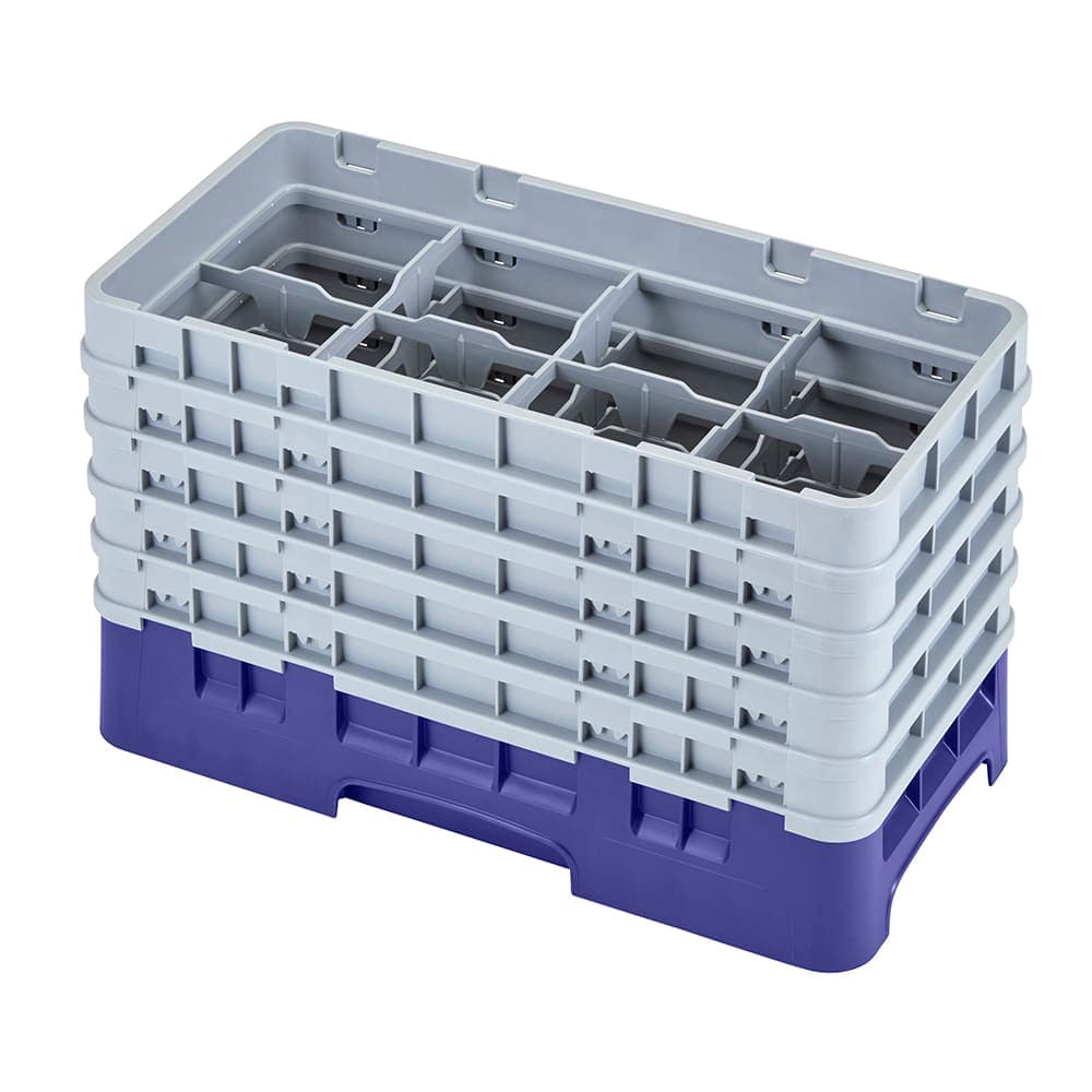 Cambro 17HS958186 Camrack Glass Rack - (5)Extenders, 17 Compartment, Navy Blue