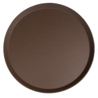 Cambro 1800CT110 18" Round Camtread Serving Tray - Fiberglass, Black Satin thumbnail 5