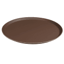 Cambro 1800CT138 18" Round Camtread Serving Tray - Fiberglass, Tavern Tan thumbnail 3