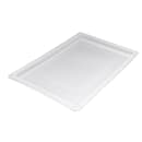 Cambro 1826CP148 Camwear Food Storage Cover - Flat, Full Size, Natural White thumbnail 4