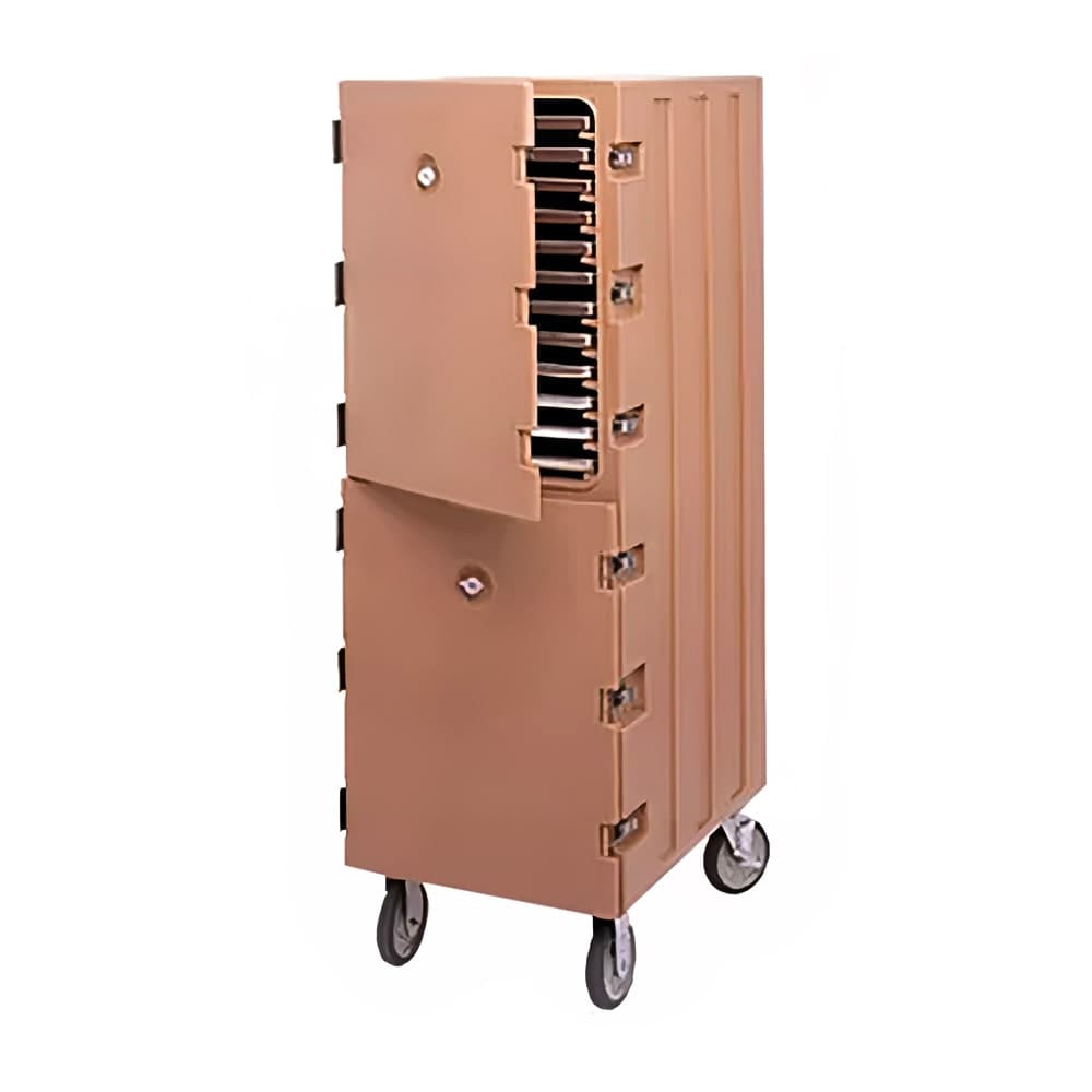 Cambro 1826DBCSP157 Camcart® Insulated Food Carrier w/ (26) Pan Capacity, Security Package, Beige