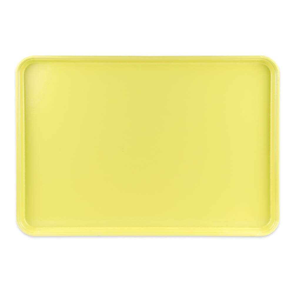 Cambro 1826MT145 Rectangular Market Display Tray - 17 13/16" x 25 11/16" x 11/16", Yellow