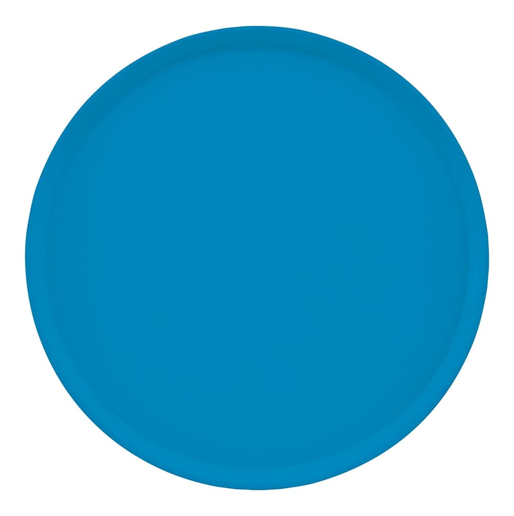 Cambro 1950105 19 1/2" Round Serving Camtray - Low-Profile, Fiberglass, Horizon Blue