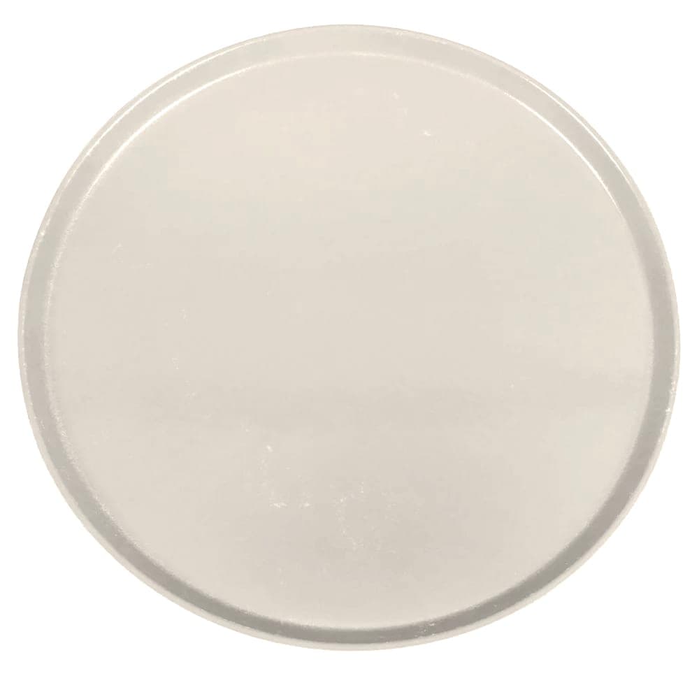 Cambro 1950538 19 1/2" Round Serving Camtray - Low-Profile, Fiberglass, Cottage White