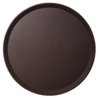 Cambro 1950CT110 19 7/16" Round Camtread Serving Tray - Low Profile, Fiberglass, Black Satin thumbnail 5