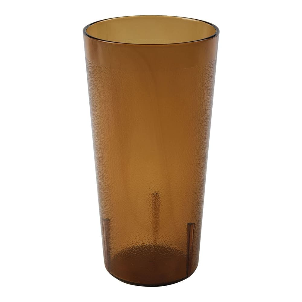 Cambro 2000P153 22 oz Amber Textured Plastic Tumbler