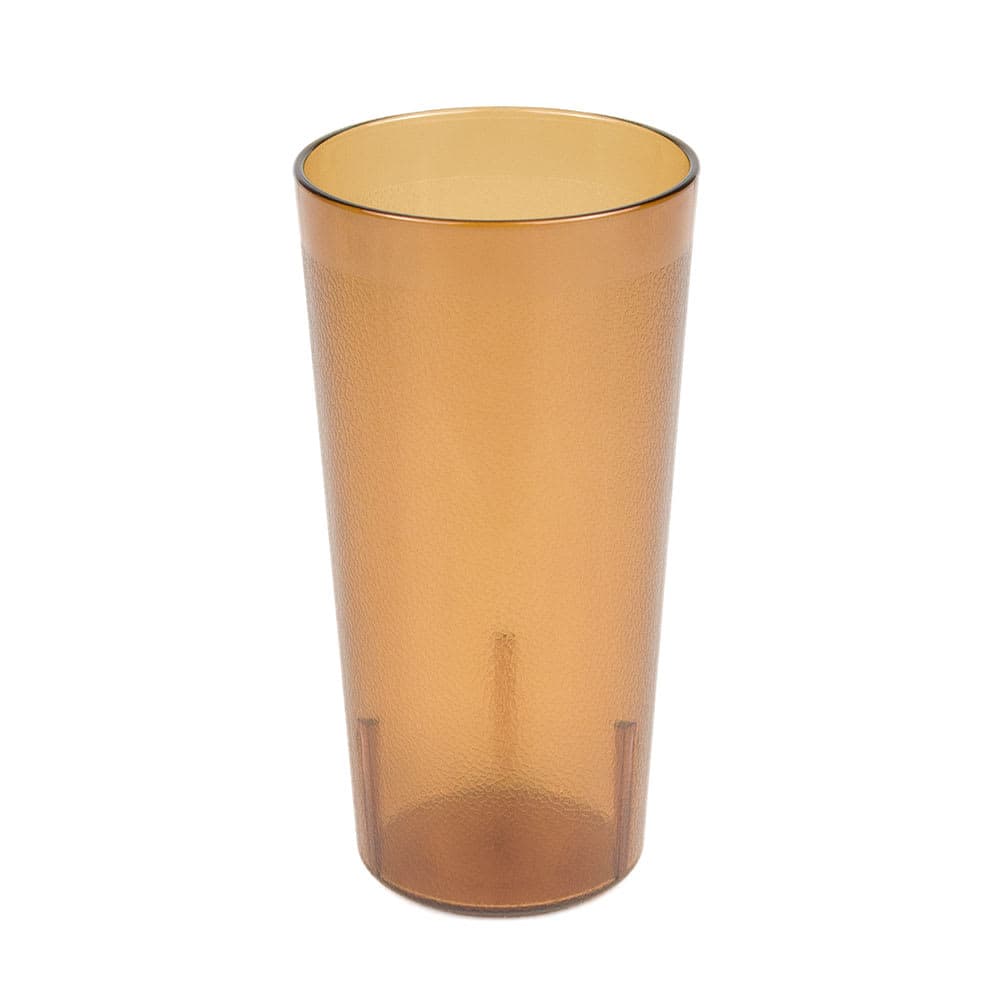 Cambro 2000P2153 22 oz Amber Textured Plastic Tumbler