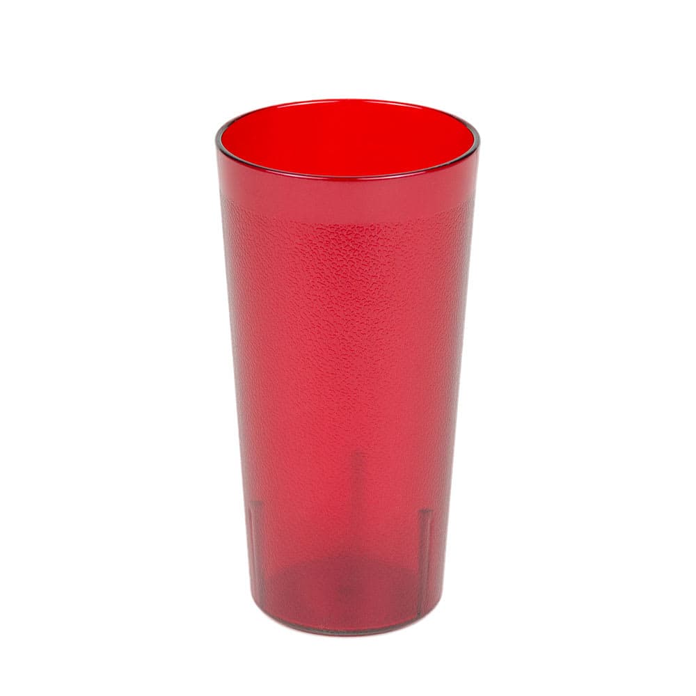 Cambro 2000P2156 22 oz Ruby Red Textured Plastic Tumbler