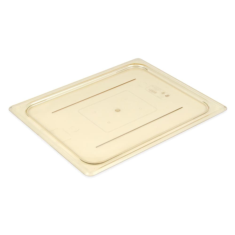 Cambro 20HPC150 H-Pan Food Pan Cover - Half Size, Flat, Non-Stick, Amber