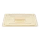 Cambro 20HPCH150 H-Pan Food Pan Cover - Half Size, Flat, Handle, Non-Stick, Amber thumbnail 3