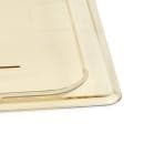 Cambro 20HPCH150 H-Pan Food Pan Cover - Half Size, Flat, Handle, Non-Stick, Amber thumbnail 5