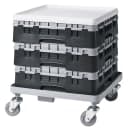Cambro 20S318110 Camrack® Glass Rack w/ (20) Compartment - (1) Gray Extender, Black thumbnail 2
