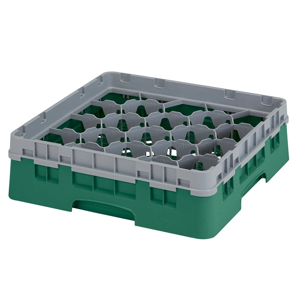 Cambro 20S318119 Camrack® Glass Rack w/ (20) Compartment - (1) Gray Extender, Sherwood Green
