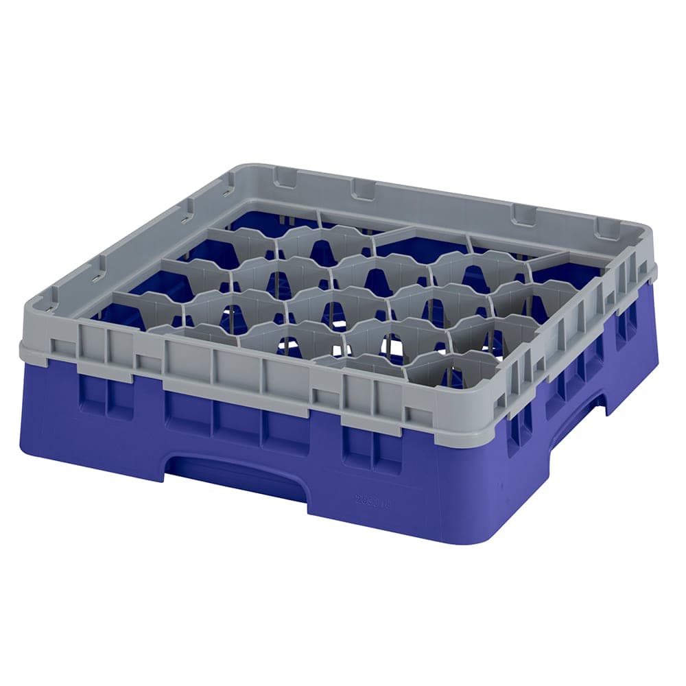 Cambro 20S318186 Camrack® Glass Rack w/ (20) Compartment - (1) Gray Extender, Navy Blue
