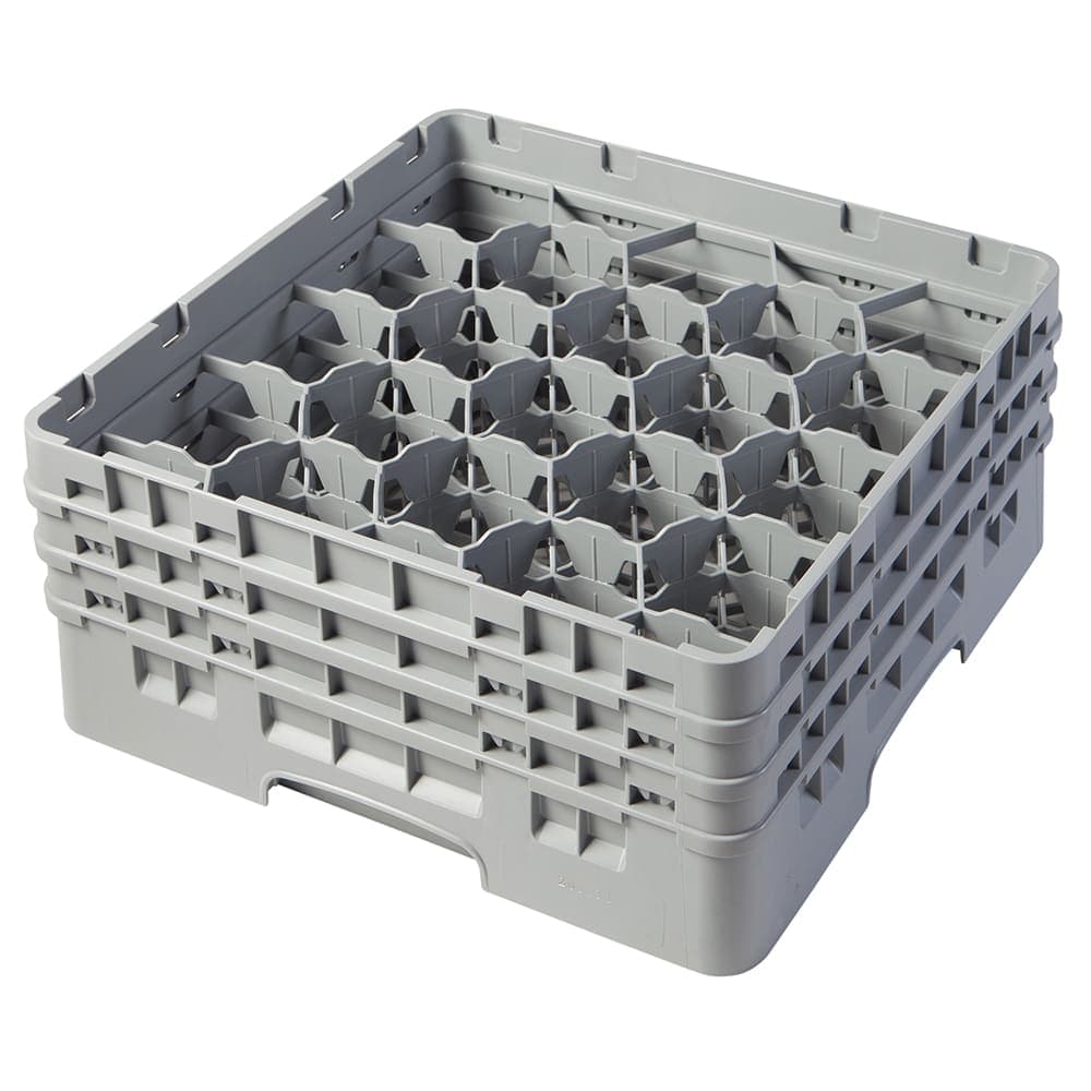 Cambro 20S638151 Camrack® Glass Rack w/ (20) Compartments - (3) Gray Extenders, Soft Gray