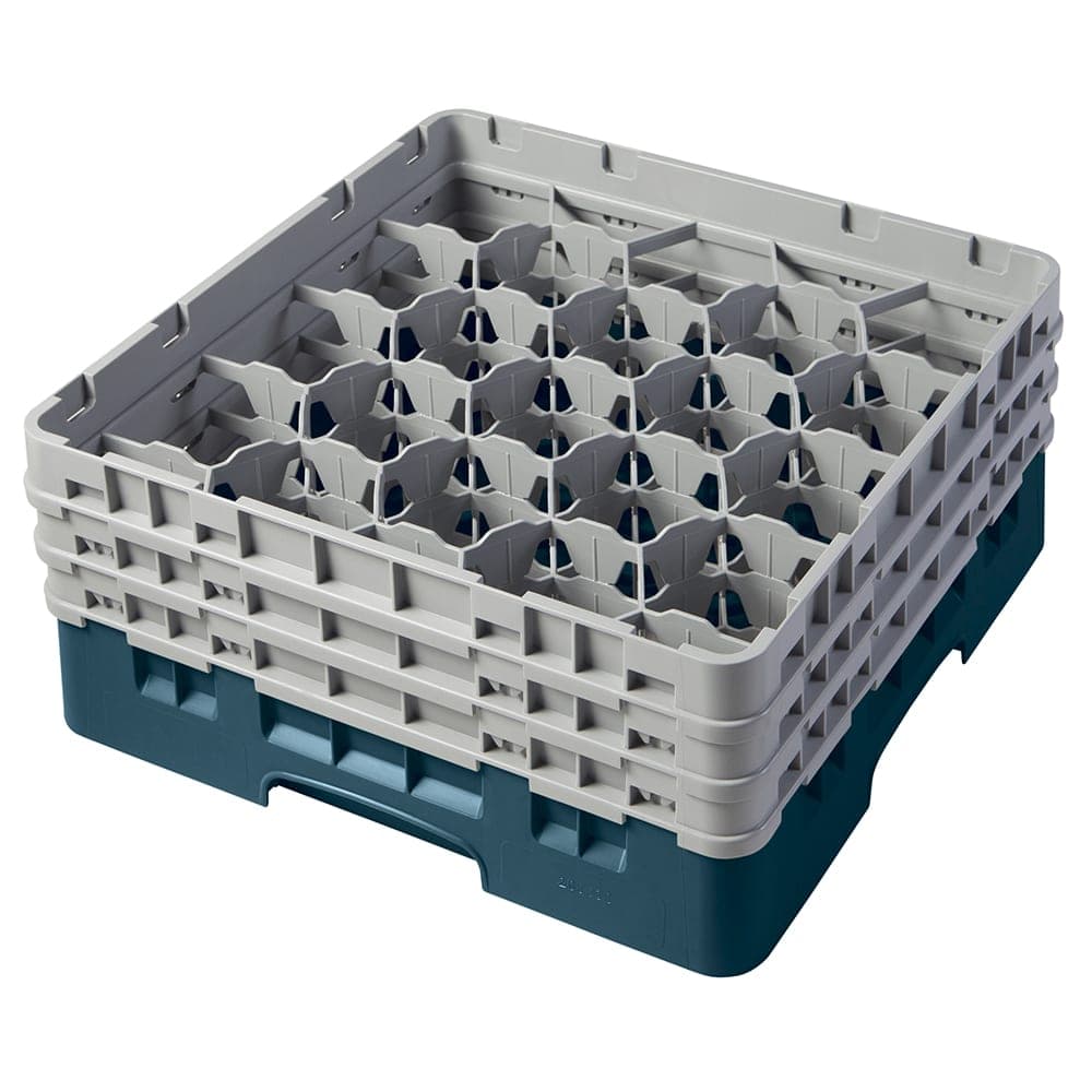 Cambro 20S638414 Camrack® Glass Rack w/ (20) Compartments - (3) Gray Extenders, Teal