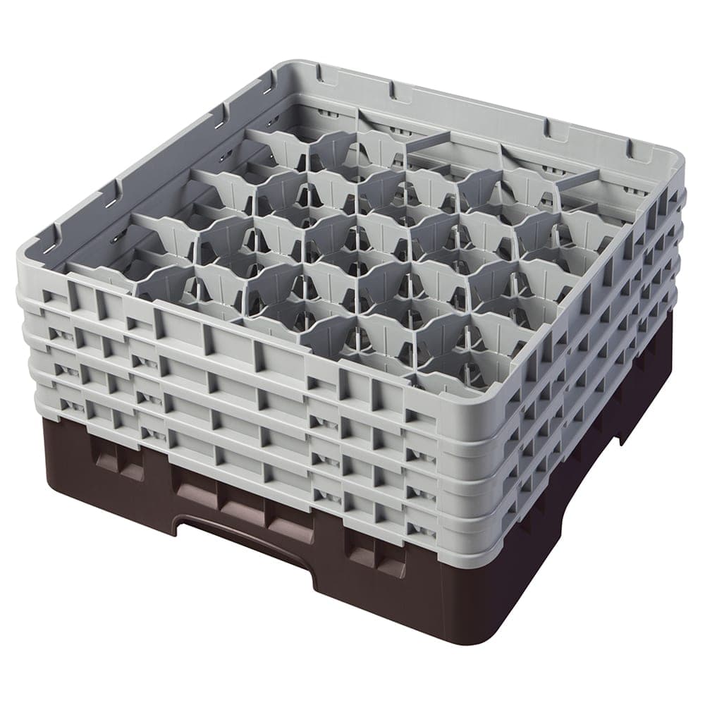 Cambro 20S800167 Camrack® Glass Rack w/ (20) Compartments - (4) Gray Extenders, Brown