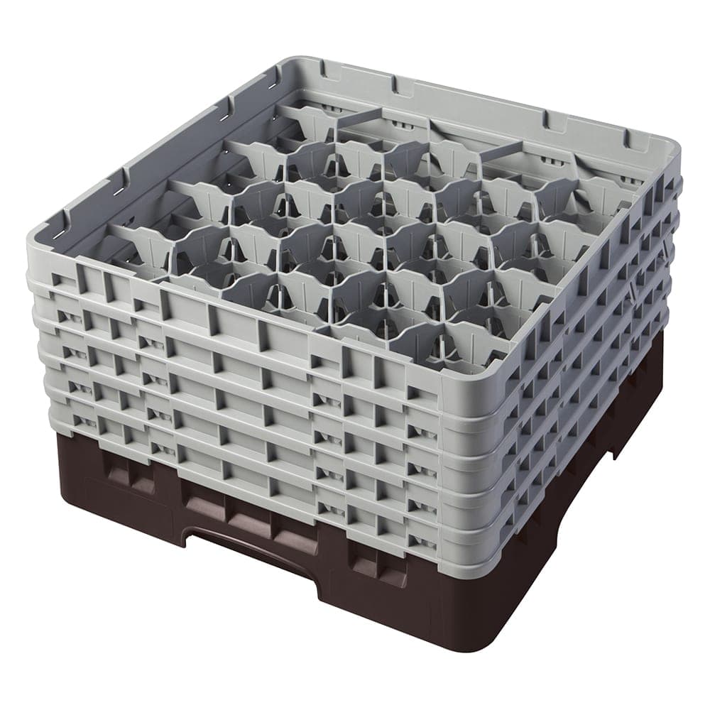 Cambro 20S958167 Camrack® Glass Rack w/ (20) Compartments - (5) Gray Extenders, Brown