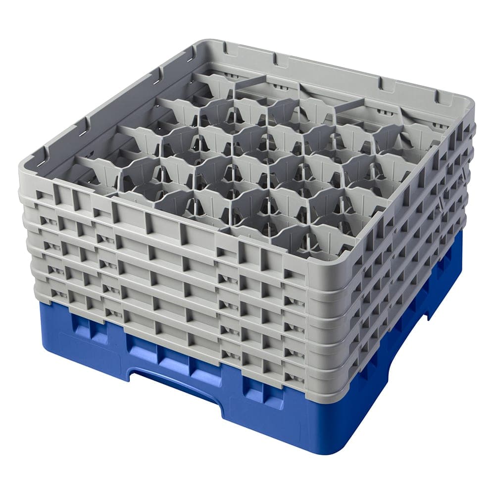 Cambro 20S958168 Camrack® Glass Rack w/ (20) Compartments - (5) Gray Extenders, Blue