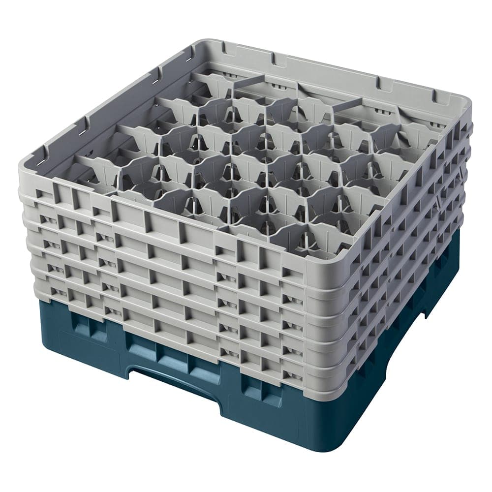 Cambro 20S958414 Camrack® Glass Rack w/ (20) Compartments - (5) Gray Extenders, Teal