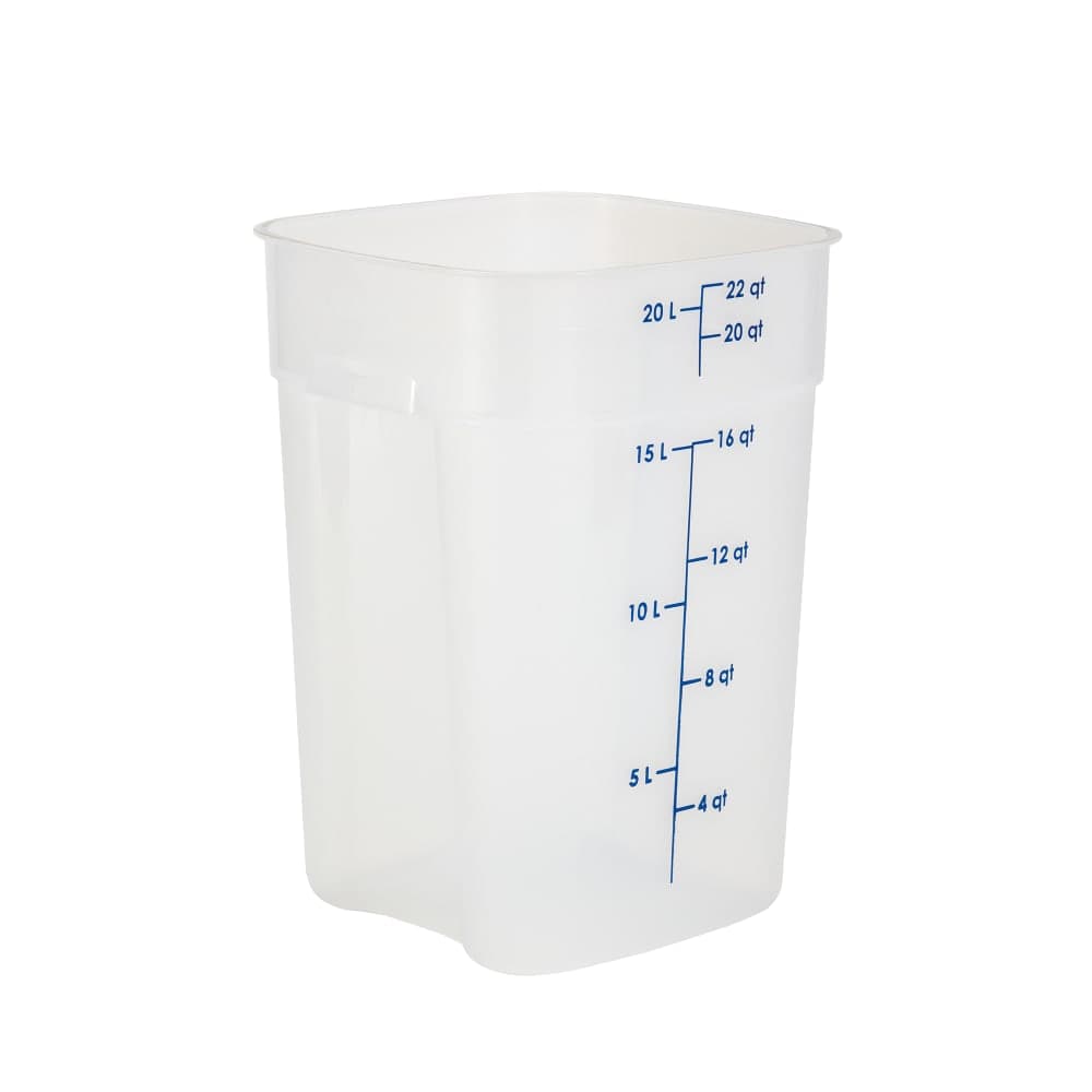 Cambro 22SFSPROPP190 22 qt FreshPro Square Food Storage Container - CamSquare®, Polypropylene, Translucent