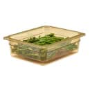 Cambro 23CLRHP150 H-Pan Colander - Half Size, 3"D, Amber thumbnail 2