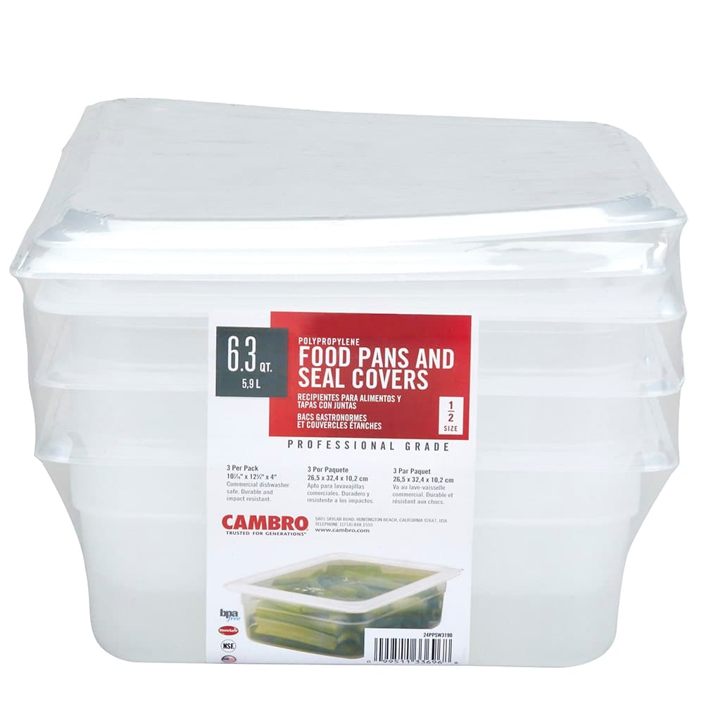 Cambro 24PPSW3190 4"D Half Size Food Pan