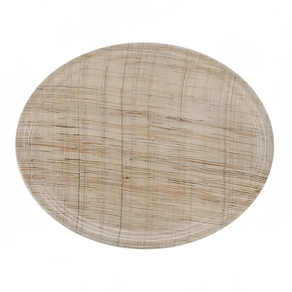 Cambro 2500204 Oval Serving Camtray® - 19 1/4" x 24", Fiberglass, Rattan