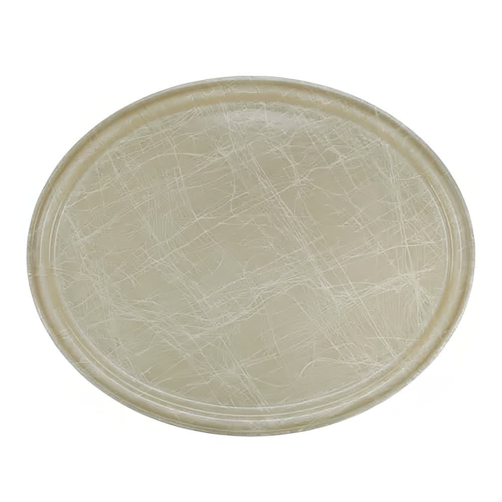 Cambro 2500214 Oval Serving Camtray - 19 1/4x24", Fiberglass, Abstract Tan