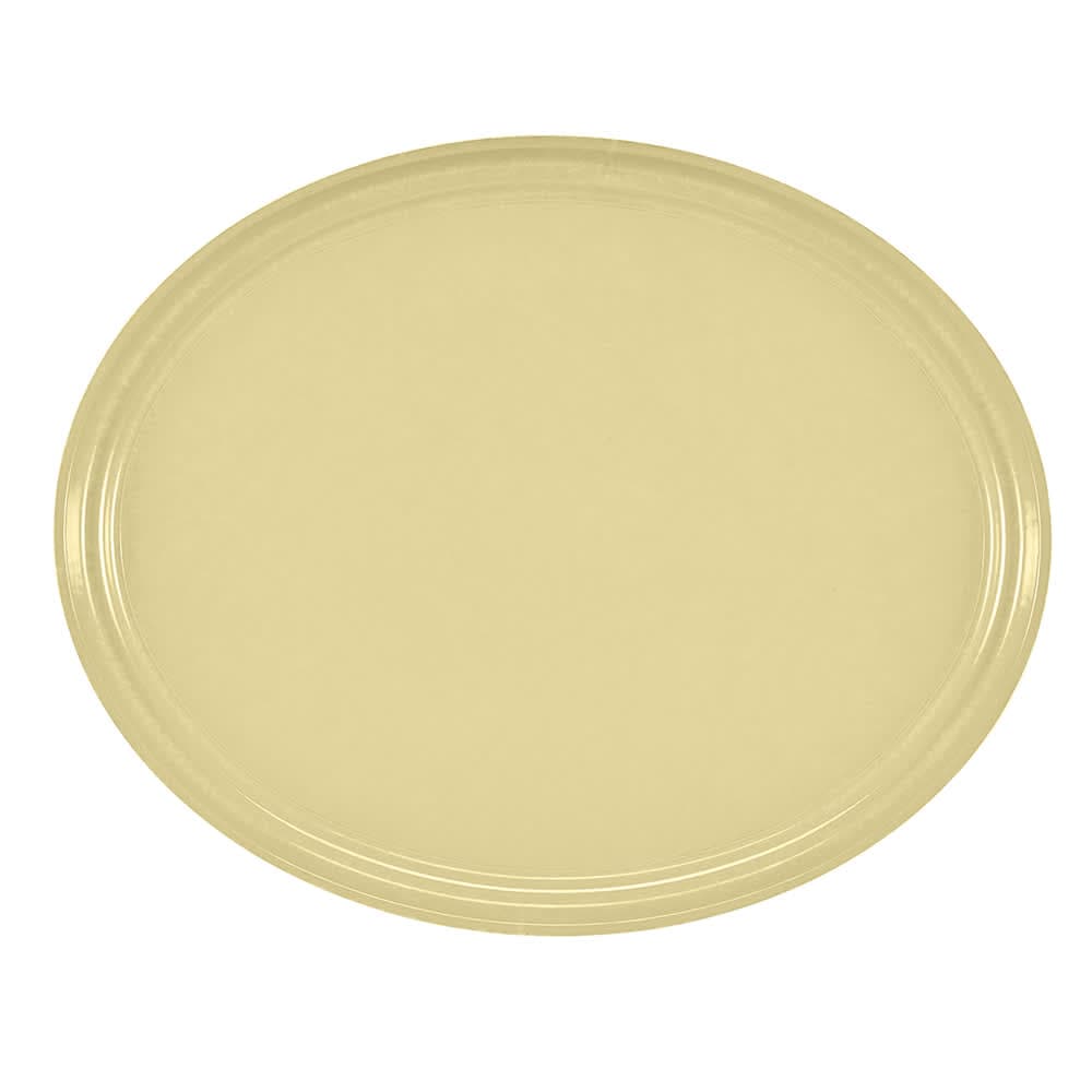 Cambro 2500536 Oval Serving Camtray - 19 1/4x24", Fiberglass, Lemon Chiffon