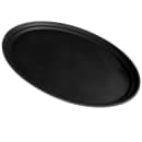 Cambro 2500CT110 Oval Camtread Serving Tray - 19 1/4x23 1/8", Fiberglass, Black Satin thumbnail 2