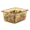 Cambro 25CLRHP150 H-Pan Colander - Half Size, 5"D, Amber thumbnail 2