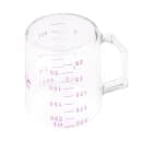 Cambro 25MCCW441 Dry Measuring Cup w/ 1 Cup Capacity, Allergen-Free, Polycarbonate, Clear thumbnail 4