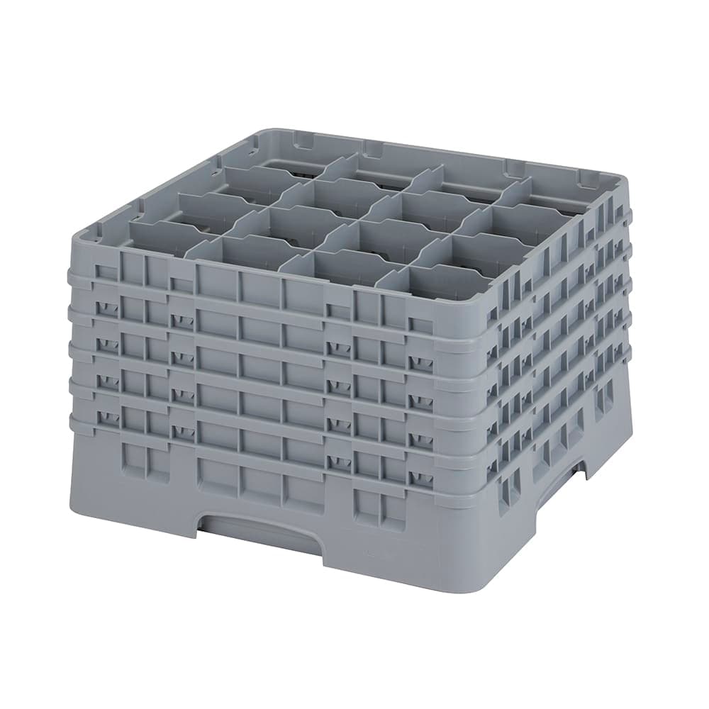 Cambro 25S1058151 Camrack® Glass Rack w/ (25) Compartments - (5) Gray Extenders, Soft Gray