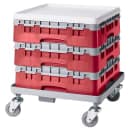 Cambro 25S318163 Camrack® Glass Rack w/ (25) Compartments - (1) Gray Extender, Red thumbnail 2