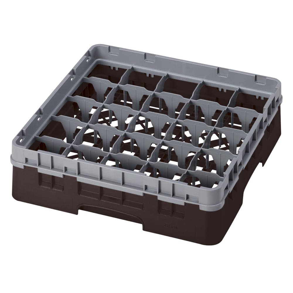 Cambro 25S318167 Camrack® Glass Rack w/ (25) Compartments - (1) Gray Extender, Brown