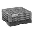 Cambro 25S638110 Camrack® Glass Rack w/ (25) Compartments - (3) Gray Extenders, Black thumbnail 2