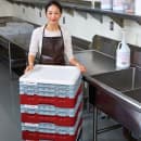 Cambro 25S638163 Camrack® Glass Rack w/ (25) Compartments - (3) Gray Extenders, Red thumbnail 4