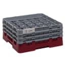 Cambro 25S638416 Camrack® Glass Rack w/ (25) Compartments - (3) Gray Extenders, Cranberry thumbnail 2