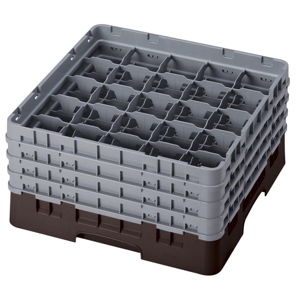 Cambro 25S800167 Camrack® Glass Rack w/ (25) Compartments - (4) Extenders, Brown