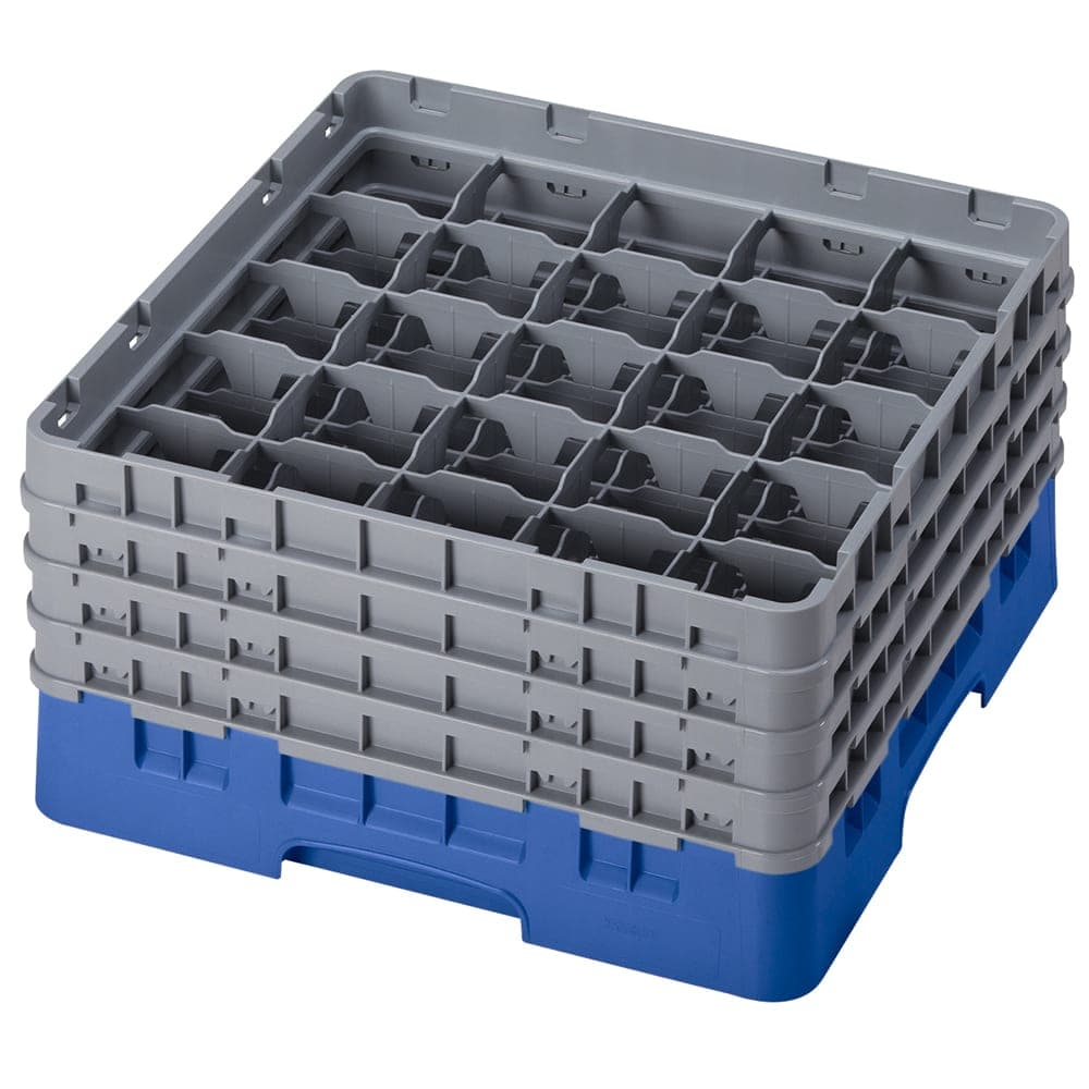 Cambro 25S800168 Camrack® Glass Rack w/ (25) Compartments - (4) Extenders, Blue