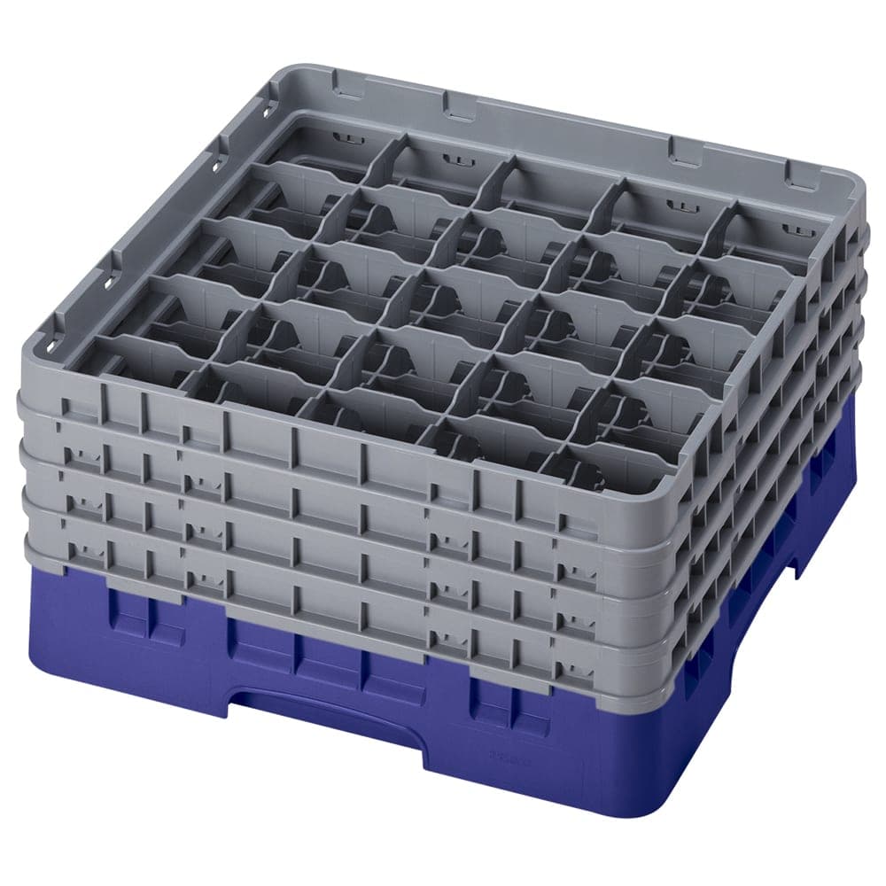 Cambro 25S800186 Camrack® Glass Rack w/ (25) Compartments - (4) Extenders, Navy Blue
