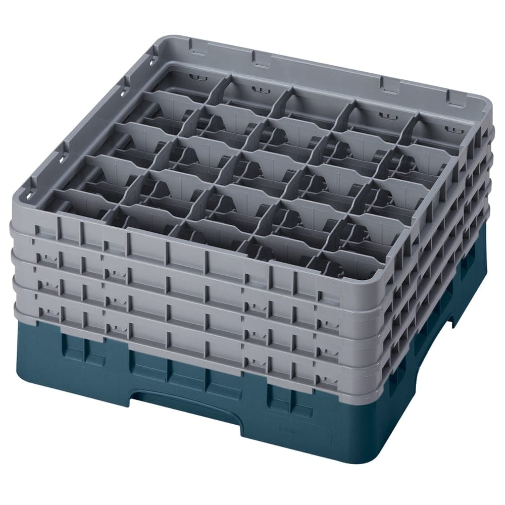 Cambro 25S800414 Camrack® Glass Rack w/ (25) Compartments - (4) Extenders, Teal