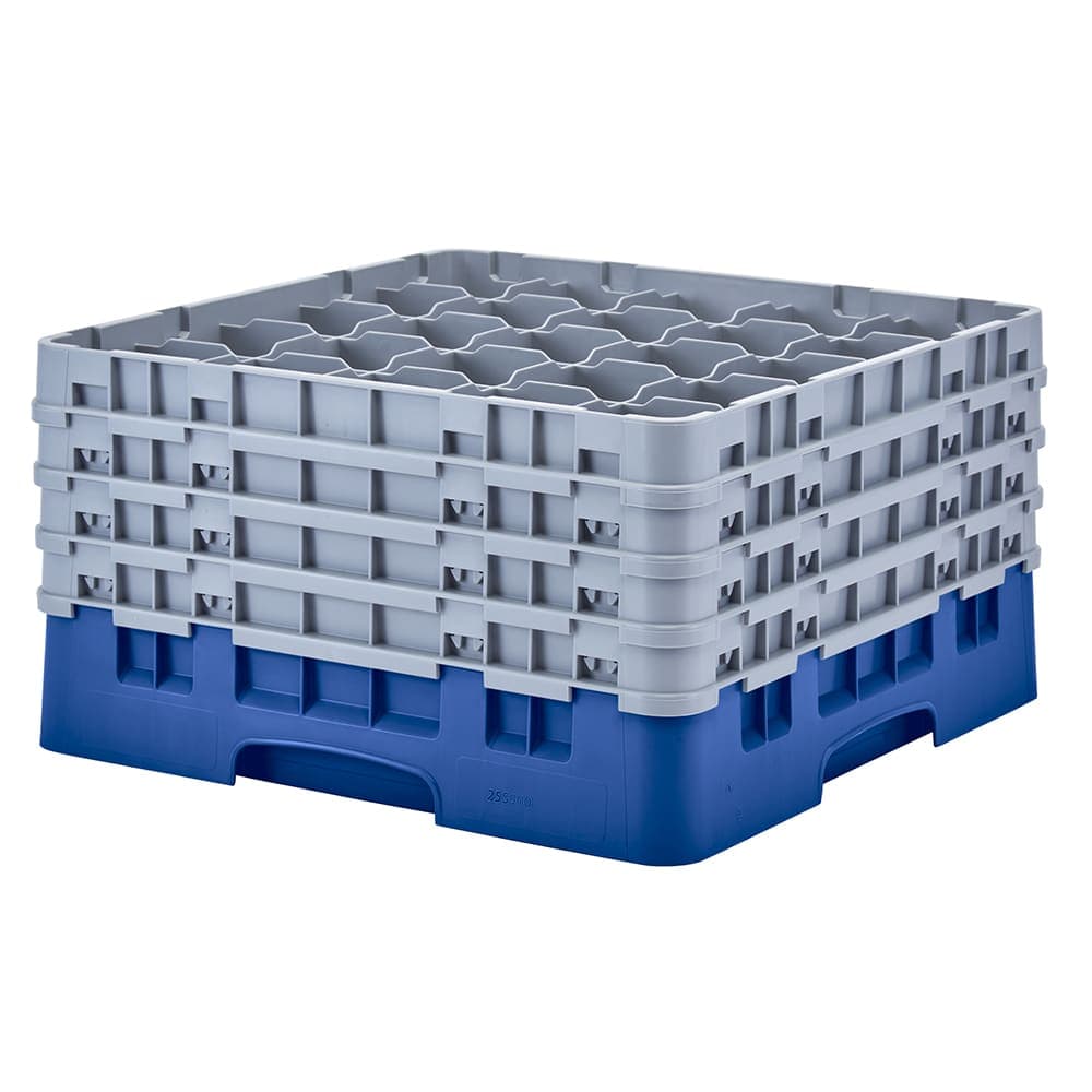 Cambro 25S900168 Camrack® Glass Rack w/ (25) Compartments - (4) Extenders, Blue