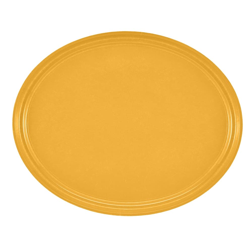 Cambro 2700171 Oval Serving Camtray - 22x27", Fiberglass, Tuscan Gold