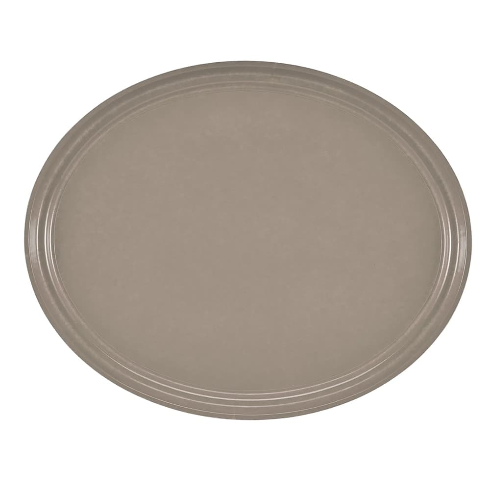 Cambro 2700199 Oval Serving Camtray - 22x27", Fiberglass, Taupe