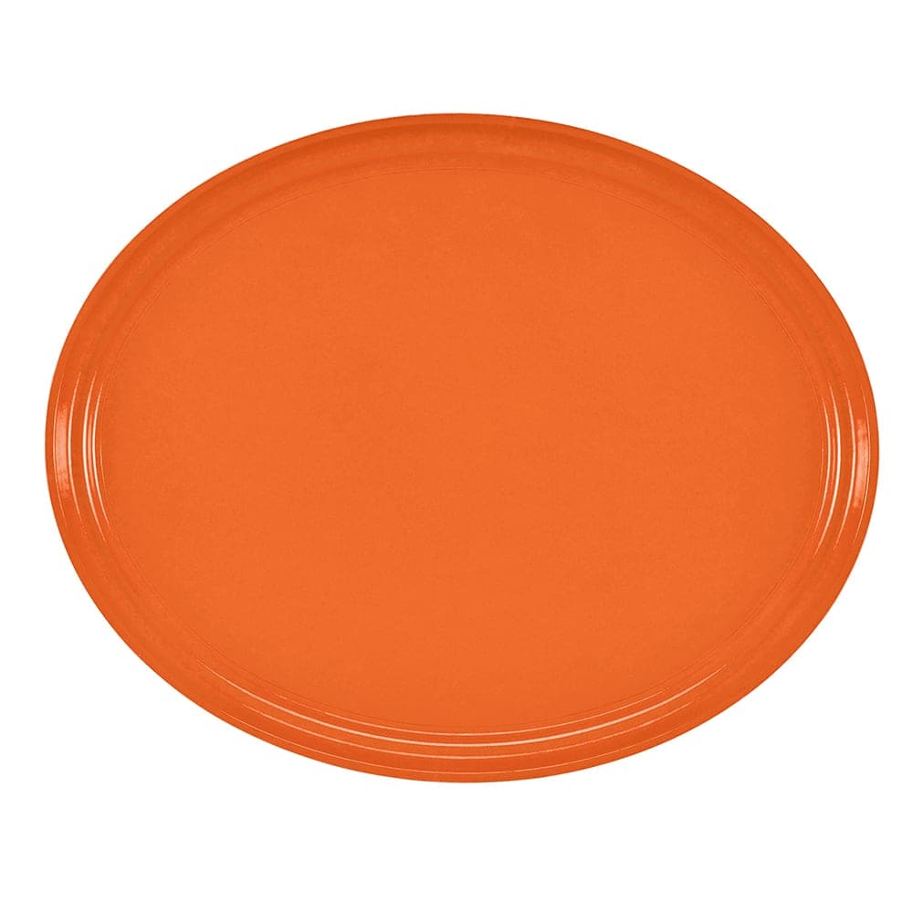 Cambro 2700220 Oval Serving Camtray - 22x27", Fiberglass, Citrus Orange