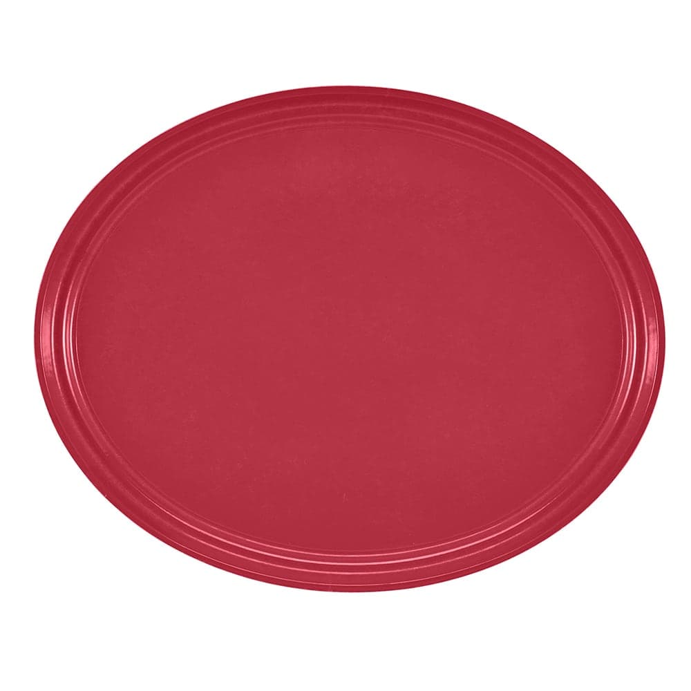 Cambro 2700221 Oval Serving Camtray - 22x27", Fiberglass, Ever Red