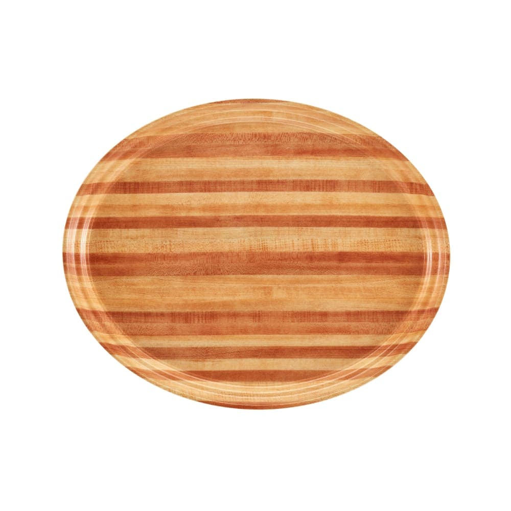 Cambro 2700303 Oval Serving Camtray® - 22" x 26 7/8", Fiberglass, Light Butcher Block