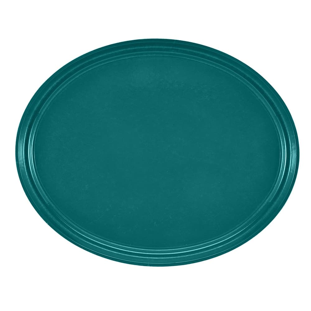 Cambro 2700414 Oval Serving Camtray - 22x27", Fiberglass, Teal